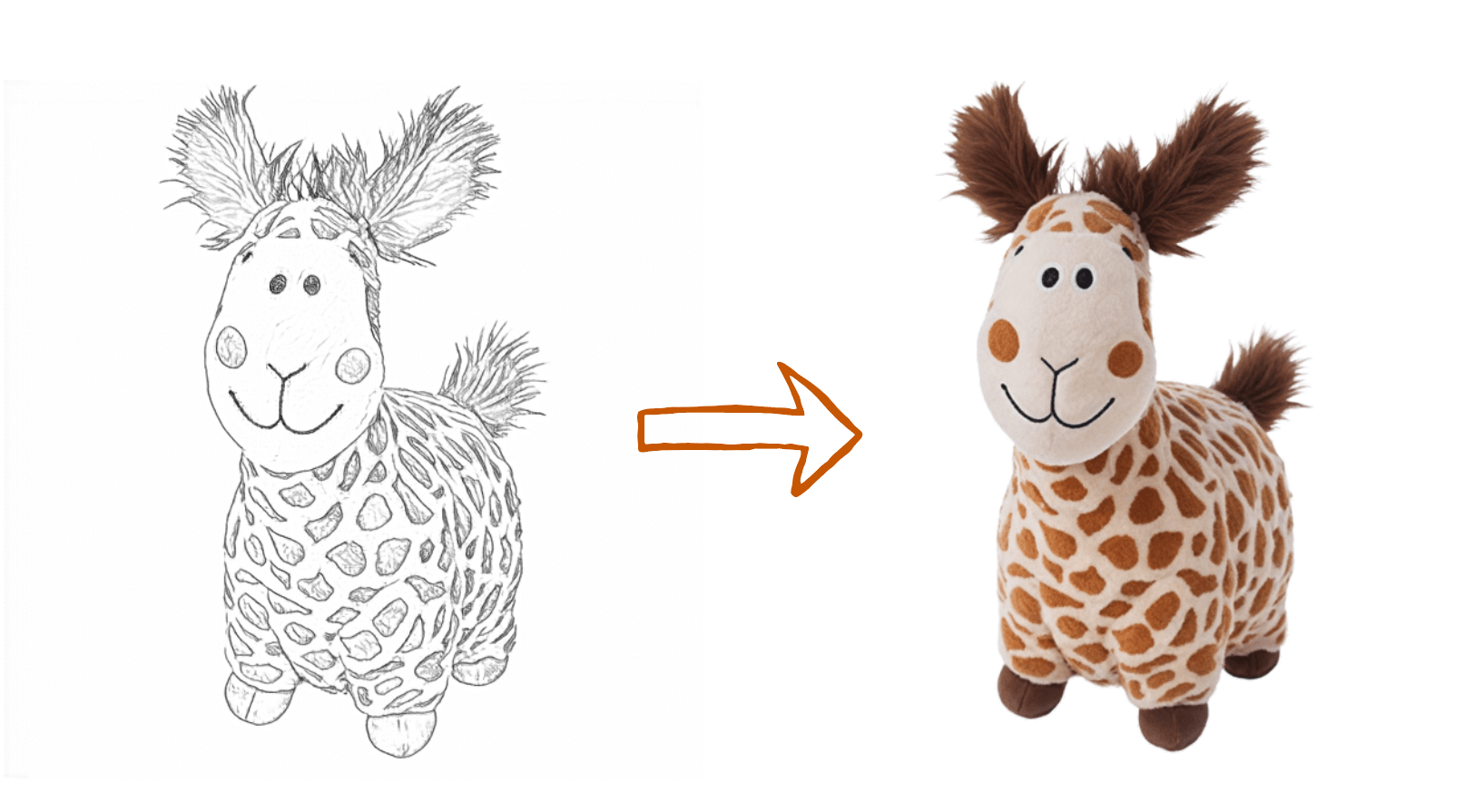 custom made giraffe stuffed animal