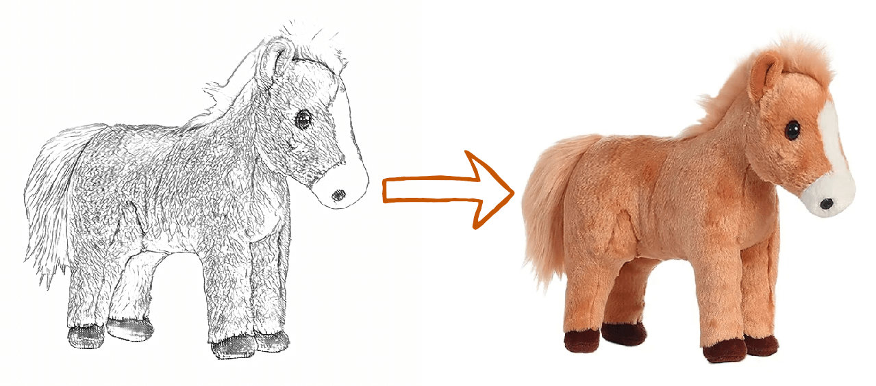 custom horse plush